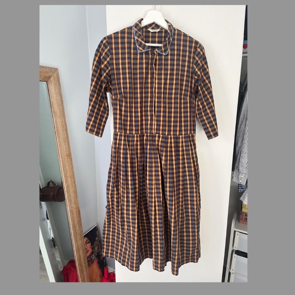 TOAST Unique Collar Dress with Pockets - USA womens 8 (UK12)